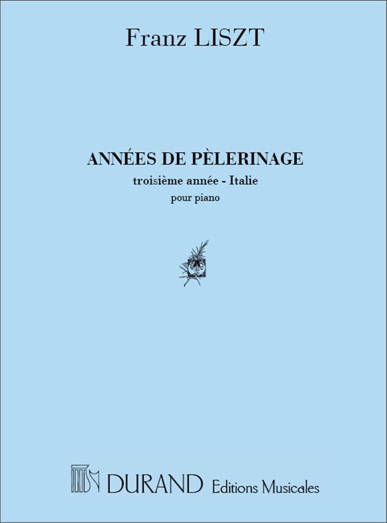 Annees De Pelerinage 3 Annee Italie Piano